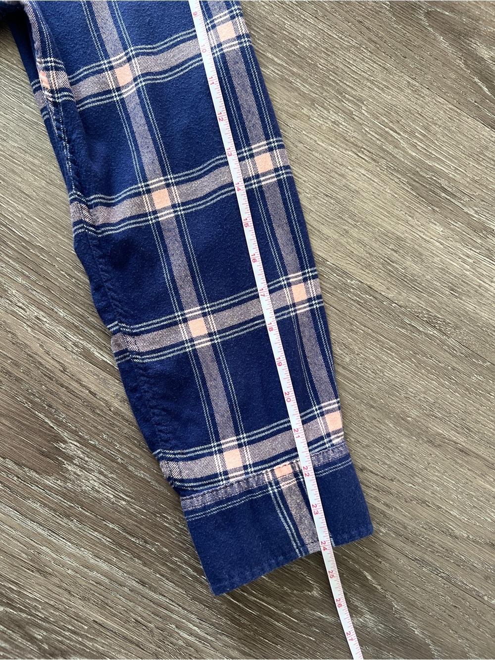 Jachs Girlfriend XL Blue Pink Plaid Western Snap Shirt Cotton Stretch Flannel - Picture 15 of 15